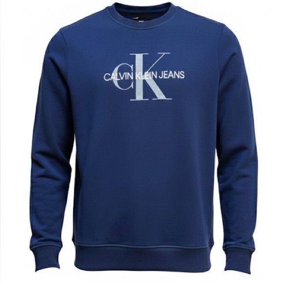 Calvin Klein Other - Calvin Klein Jeans Men's Navy Blue Pullover Logo Printed  Sweatshirt Size Small